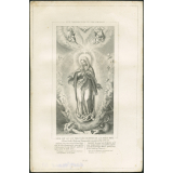 Image religieuse. Bénie soit la T.S. et immaculée conception de la B. Vierge Marie.