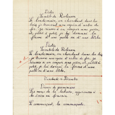 5 cahiers de devoirs journaliers.