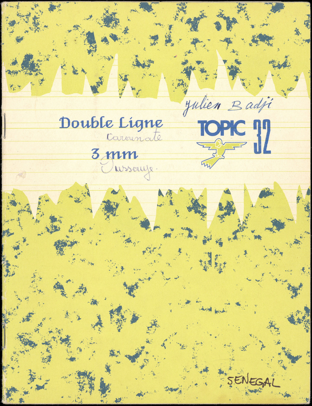 Cahier d'écriture.