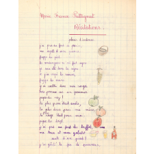 Cahier de récitations.