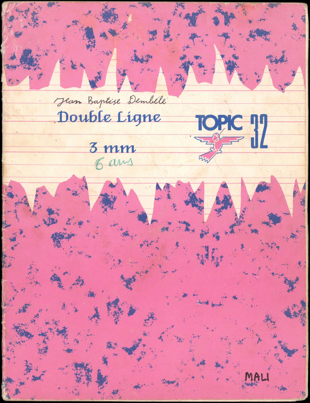 Cahier d'écriture.