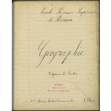 Cahier de géographie.
