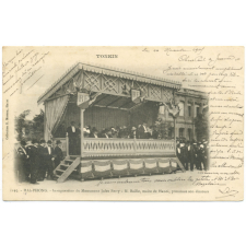 Tonkin - 1195 - Hai-Phong - Inauguration du Monument Jules Ferry - M. Baille, maire de Hanoi, prononce son discours.