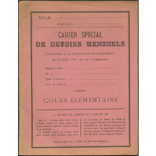 Cahier spécial de devoirs mensuels - cours élémentaire.