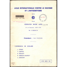 Ligue internationale contre le racisme et l'antisémitisme. 