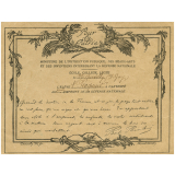Diplôme de l'emprunt de guerre. 