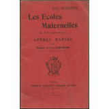 Les Ecoles maternelles de 1837 jusqu'en 1910 : aperçu rapide.