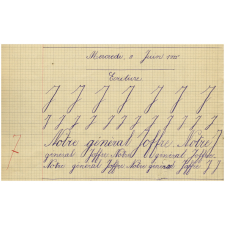 Cahier unique de devoirs journaliers - Commune de Saint-Germain-en-Laye - École de Garçons Dirigée par M. A. Lecocq.