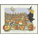 Dans la nuit d'Halloween, Hazelle la sorcière dans un rythme d'enfer, fait danser les cucurbitacées pour effrayer petits coquins et parents tourmentés!