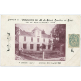 Cessieu (Isère) - École de garçons - Souvenir de l'Inauguration par M.A. Dubost, Président du Sénat, le 16 septembre 1906.