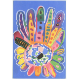 Peintures libres d'enfants - Techniques Freinet - 4 - Soleil.