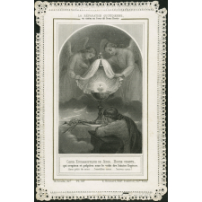 Image religieuse. La réparation quotidienne en union au Coeur de Jésus Hostie.