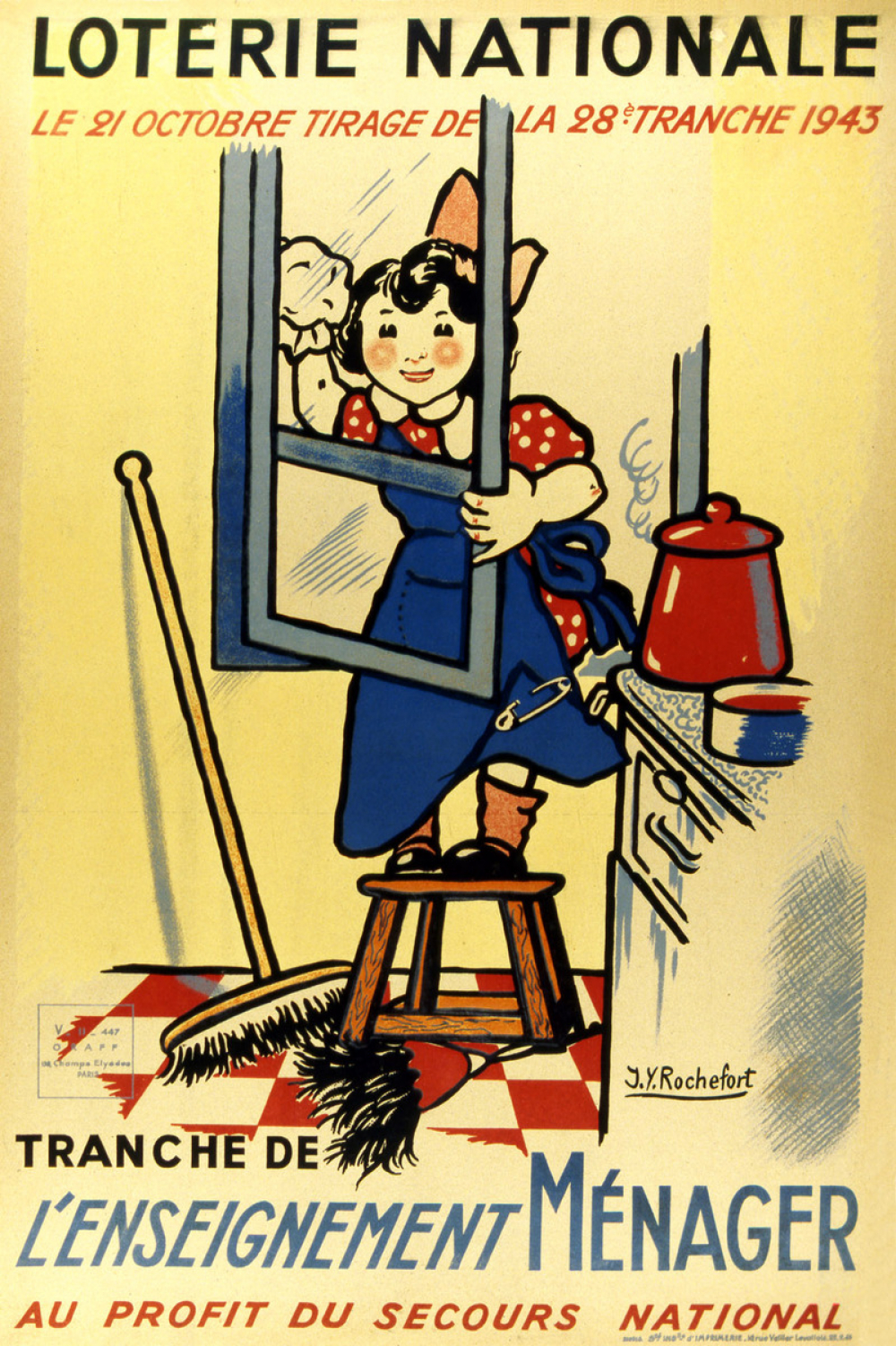Loterie nationale : le 21 octobre tirage de la 28e tranche 1943 : tranche de l'enseignement ménager au profit du secours national