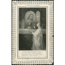 Image religieuse. La halte de la journée ou la visite quotidienne.