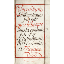 Compendium d'arithmétique.