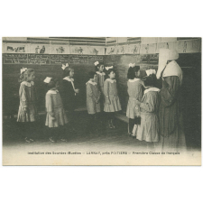 Institution des Sourdes-Muettes - Larnay, près Poitiers - Première classe de français.