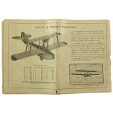Hydravion meccano D.H. Gipsy Moth, pièces et notice. 