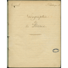 Cahier : Cours de Géographie.