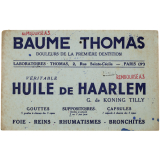 Buvard publicitaire. Baume Thomas. 