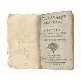 Syllabaire français, ou recueil de syllabes françaises pour apprendre à épeler : à l’usage des Ecoles Chrétiennes : sur l’imprimé à Paris