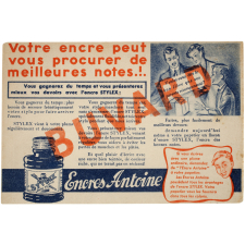 Buvard publicitaire. Encres Antoine.