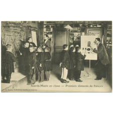 Institution de la Persagotière, Nantes - Sourds-Muets en classe - Premiers éléments de français.