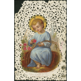 Image religieuse. Dans le jardin de Jésus.