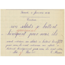 Cahier de devoirs mensuels - Commune de Saint-Germain-en-Laye - École de Garçons Dirigée par M. A. Houldinger.