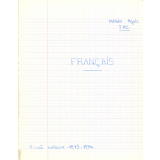 Cahier de Français. 


