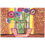 Peintures libres d'enfants - Techniques Freinet - 5 - Bouquet de fleurs.