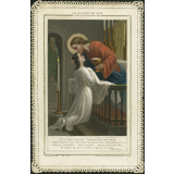 Image religieuse. Le baiser de paix.