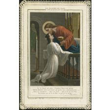 Image religieuse. Le baiser de paix.