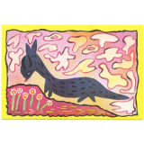 Peintures libres d'enfants - Techniques Freinet - 1 - Le cheval d'Irma.
