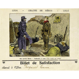 Billet de satisfaction décerné à l'élève Pecqueur Lucienne - 1914-1916 Graine de Héros - Nos petits héros - Talhouët, 16 ans.