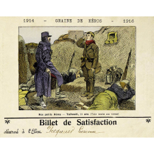 Billet de satisfaction décerné à l'élève Pecqueur Lucienne - 1914-1916 Graine de Héros - Nos petits héros - Talhouët, 16 ans.