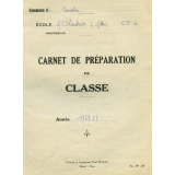 Carnet de préparation de classe.