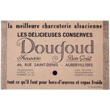 Buvard publicitaire. Les délicieuses conserves Dougoud.
