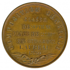 Médaille de prix d'Orthographe à la Composition Générale du lycée Fontanes. 