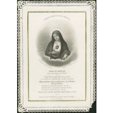 Image religieuse. A Marie, Amour pour amour.
