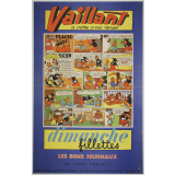 Vaillant le journal le plus captivant, Dimanche fillettes, les bons journaux en vente partout.