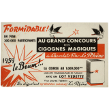 Buvard publicitaire. Chocolats fins Le Rhône. Grand concours des cigognes magiques.
