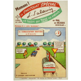 Buvard publicitaire. La signalisation routière en 8 buvards N°2. Chocolat Spécial L. Salavin. 