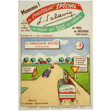 Buvard publicitaire. La signalisation routière en 8 buvards N°2. Chocolat Spécial L. Salavin. 