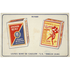 Buvard publicitaire. Amidon Rémy. Entremets vanilliné Rémy.
