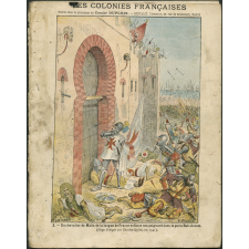 Un chevalier de Malte de la langue de France enfonce son poignard dans la porte Bab-Azoum - Les colonies françaises n°2.