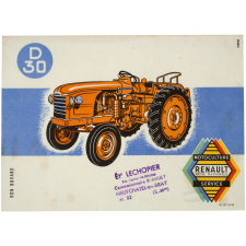 Buvard publicitaire. Tracteur D 30 Renault.