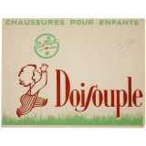 Buvard publicitaire. Doisouple. Chaussures pour enfants.
