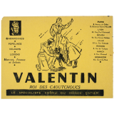 Buvard publicitaire. Valentin roi des caoutchoucs. 