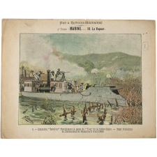 Combat du « Revolver » franchissant la passe de Yuoc de la rivière Claire - Trait d'héroisme du commandant de Balaincourt (Juin 1884) - Art et Histoire militaires - 3e Série: Marine - III. La Vapeur. N°9.