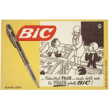 Buvard publicitaire. Bic. Leçon de mathématiques. 